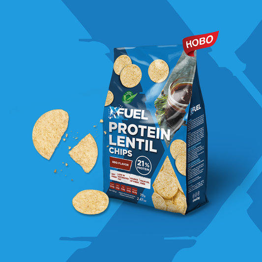 12 x Протеинов чипс от червена леща с вкус на BBQ